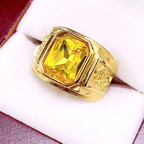 Nhẫn Nam Titan khắc Rồng sang trọng vĩnh viễn không đen-BM55