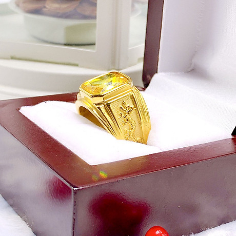 Nhẫn Nam Titan khắc Rồng sang trọng vĩnh viễn không đen-BM55