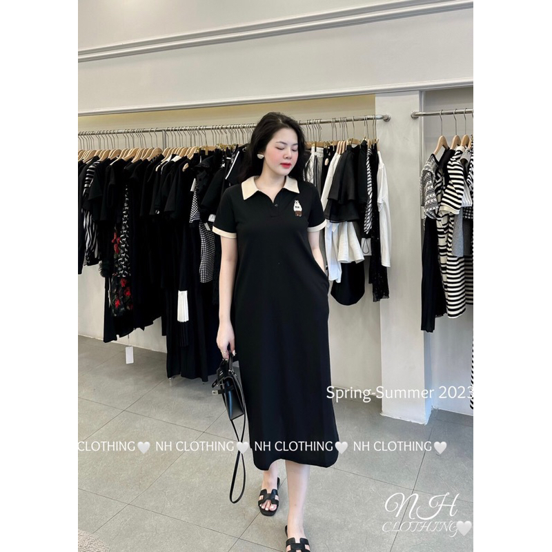 Váy Polo Phông Thêu Gấu Chất Cottong Mềm Co Giãn | BigBuy360 - bigbuy360.vn