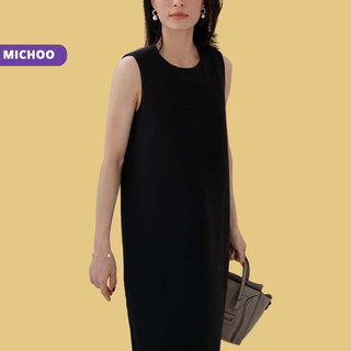 Váy Maxi Đi Biển MICHOO Sát Nách 2 Lớp Form Rộng Thoáng Mát