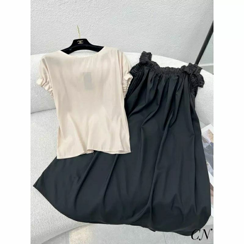 Set yếm babydoll bầu bí bon chen form 65kg quay đầu