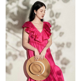 Đầm Maxi bèo cổ tim