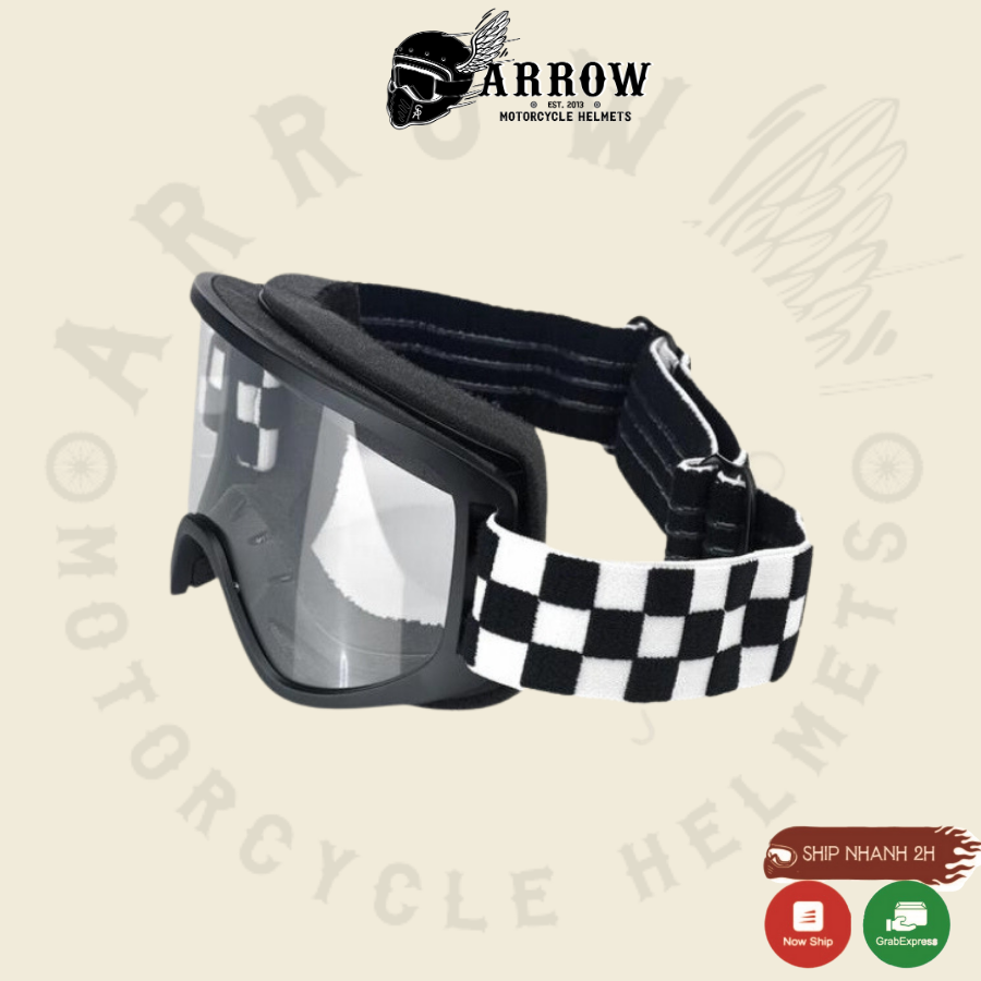 Kính gắn nón bảo hiểm phi công Biltwell Moto 2.0 cao cấp Arrowshop