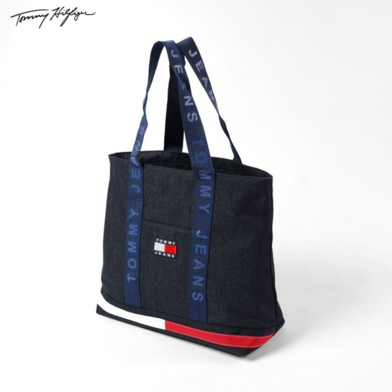 Túi Tote Tommy Heritage Denim Blue