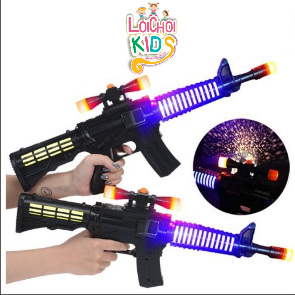Đồ Chơi Súng Chạy Pin Có Đèn Có Nhạc Loại To Đẹp Cho Bé Trai - LoiChoi Kids