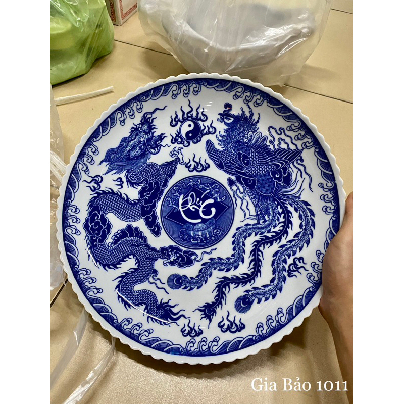 Đĩa thờ men lam 18-20-22-24cm