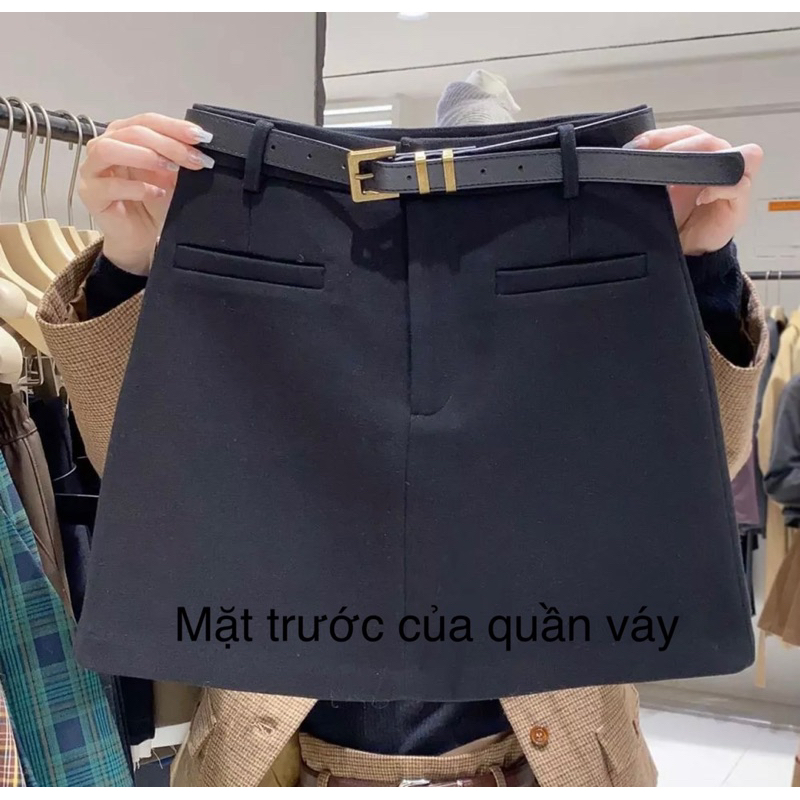 Quần Váy hách dáng chất đẹp dày dặn tặng kèm thắt lưng