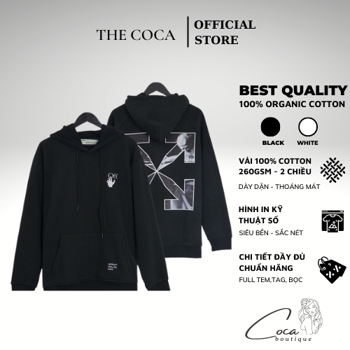 Áo Hoodie Zip Off White Caravaggio Hot Trend - Hàng Siêu Cấp chuẩn Hãng The.Coca