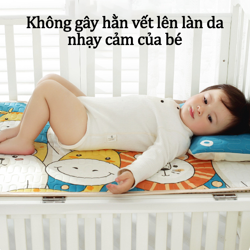 Chiếu Điều Hoà Cao Su Non Cho Bé 5D 60x120 Cm Siêu Mát Chiếu Cao Su Non Giúp Bé Ngủ Ngon Kiêm Đệm Ngủ Cho Bé Sơ Sinh