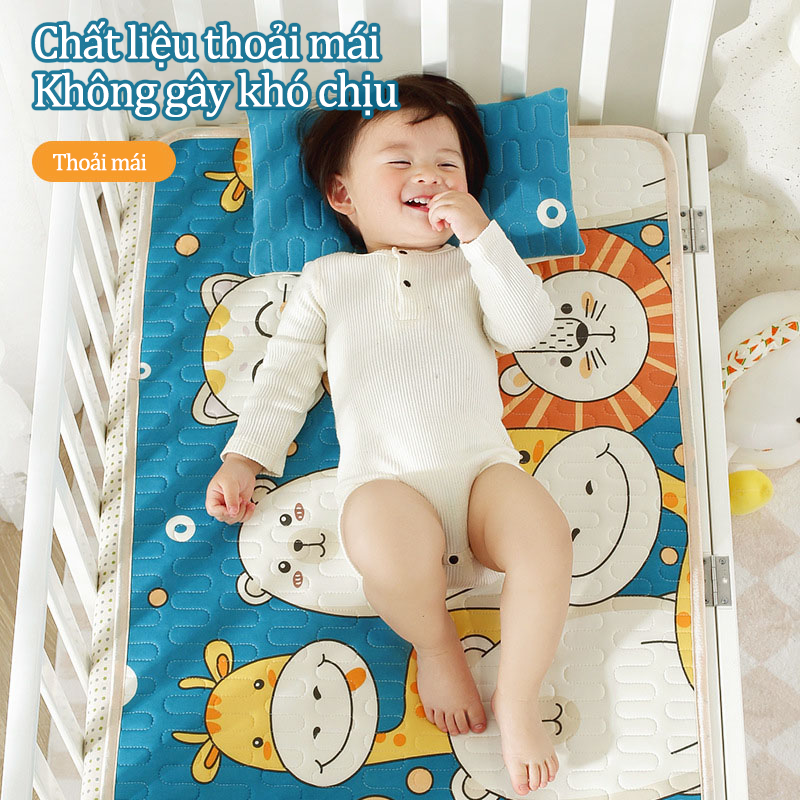 Chiếu Điều Hoà Cao Su Non Cho Bé 5D 60x120 Cm Siêu Mát Chiếu Cao Su Non Giúp Bé Ngủ Ngon Kiêm Đệm Ngủ Cho Bé Sơ Sinh
