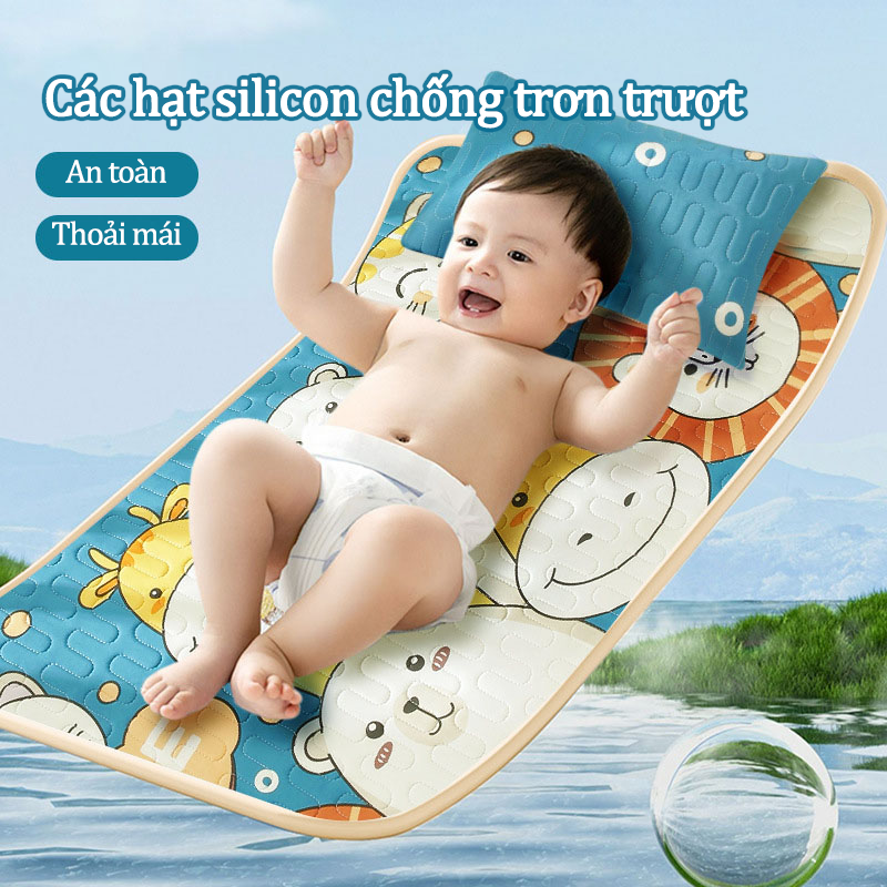 Chiếu Điều Hoà Cao Su Non Cho Bé 5D 60x120 Cm Siêu Mát Chiếu Cao Su Non Giúp Bé Ngủ Ngon Kiêm Đệm Ngủ Cho Bé Sơ Sinh