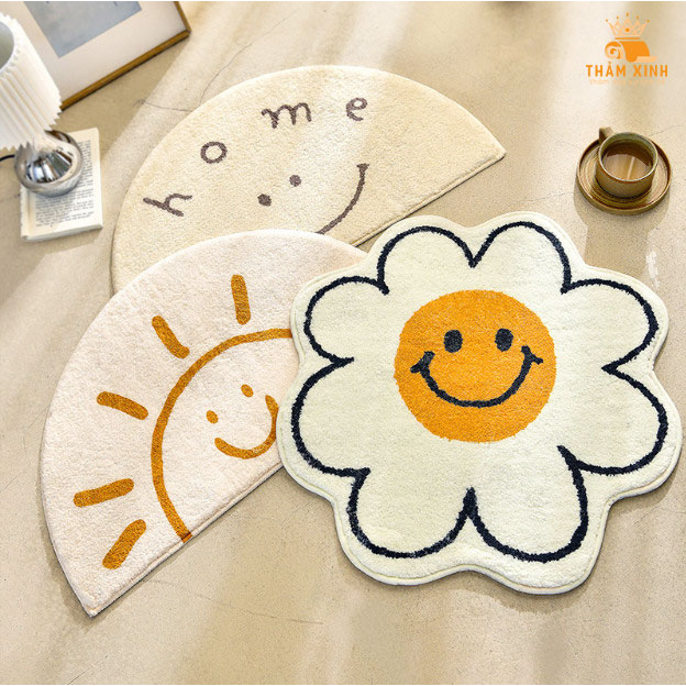 Thảm lau chân Trải Sàn chất liệu lông cừu mềm mịn, chống trượt, thấm hút nước CAO CẤP