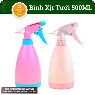Bình Xịt Tưới Cây Phun Sương 500Ml, Bình Tưới Phun Hoa Cây Siêu Cute , Xịt Rửa Tay, Lau Kính, Màu Random - Nông Sản Vàng