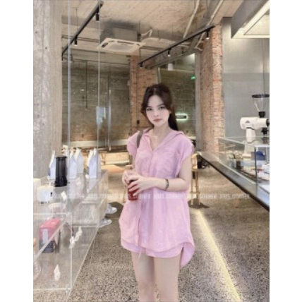 SET ÁO SƠ MI SÁT NÁCH TÚI + QUẦN SHORT 2 MÀU (TH)