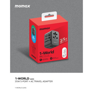 Ổ điện đa năng du lịch momax ua9 củ sạc nhanh 35w có đủ các chân cắm với 2 cổng usb + 3 cổng type-c