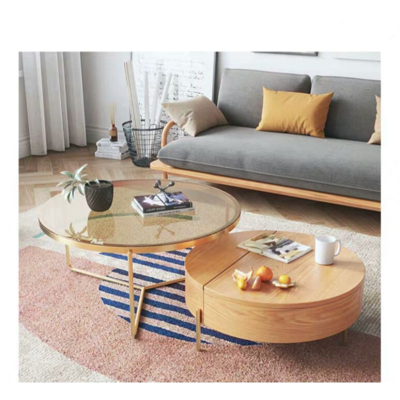 Bàn trà sofa tròn thông minh bt10