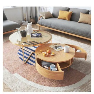 Bàn trà sofa tròn thông minh bt10