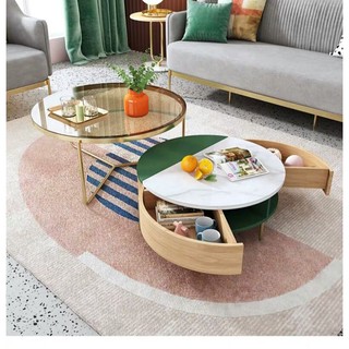 bàn trà sofa tròn thông minh bt10