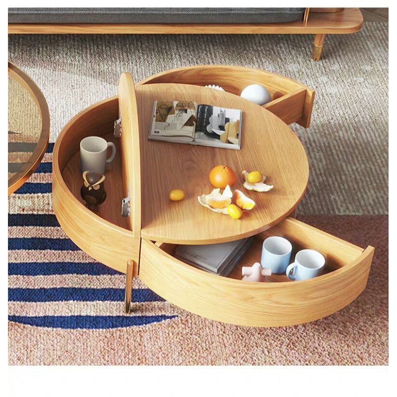 Bàn trà sofa tròn thông minh bt10