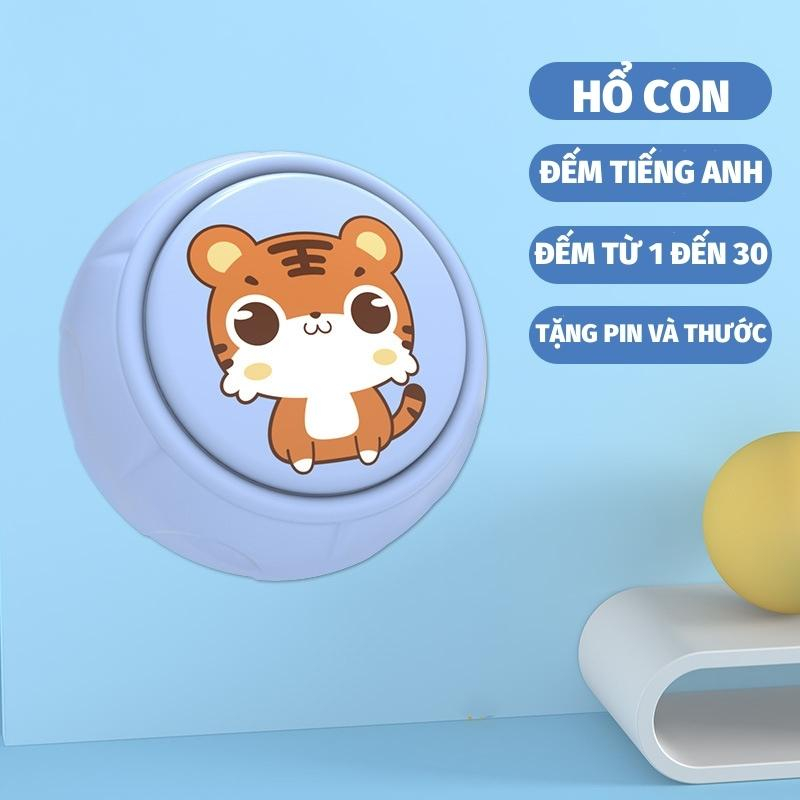 Chạm nhảy tăng chiều cao GenKids – Đồ chơi vận động cho bé, bộ đếm tiếng anh, tặng kèm pin và thước đo