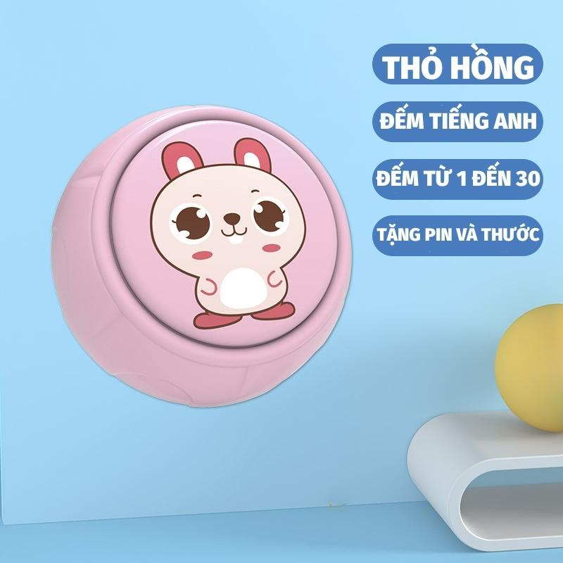 Chạm nhảy tăng chiều cao GenKids – Đồ chơi vận động cho bé, bộ đếm tiếng anh, tặng kèm pin và thước đo