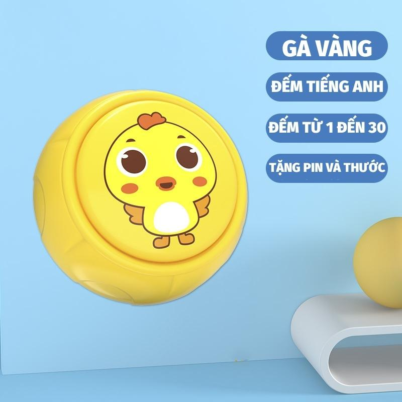 Chạm nhảy tăng chiều cao GenKids – Đồ chơi vận động cho bé, bộ đếm tiếng anh, tặng kèm pin và thước đo