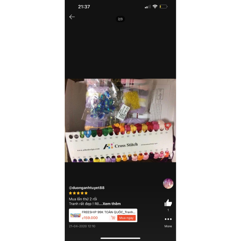 Tranh thêu chữ thập chim công Ailuo 3D AL53497 |122x52 cm| chưa thêu