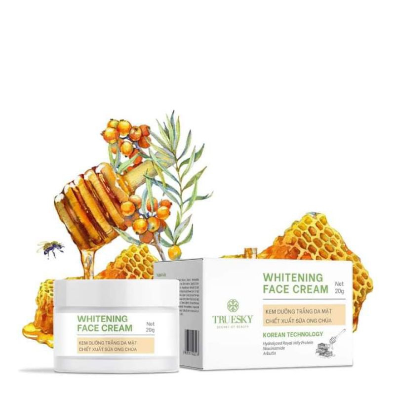 KEM DƯỠNG TRẮNG DA MẶT CHIẾT XUẤT SỮA ONG CHÚA – Truesky Face Cream 30g