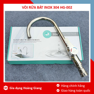 Vòi rửa bát nóng lạnh inox 304 hg-002