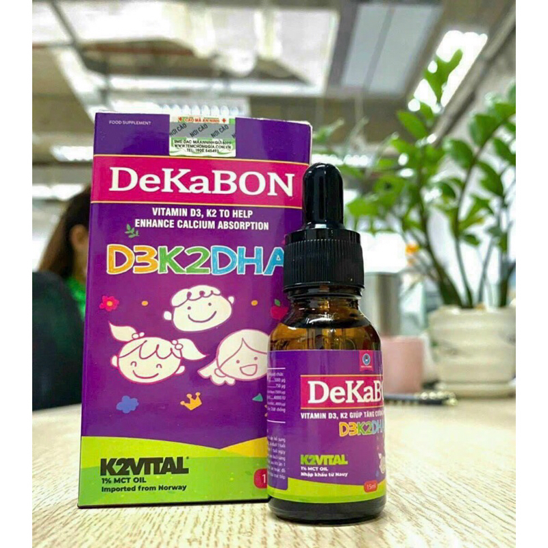 Giảm 50% Vitamin D3K2 Dekabon 15ml hỗ trợ phát triển chiều cao tăng cường đề kháng. HSD: 10/01/2026