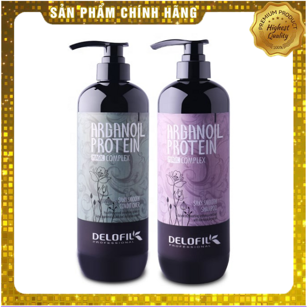 Dầu gội xả sạch gàu, kiềm dầu, mềm mượt chống gãy rụng phục hồi tóc Delofil 500/800ml