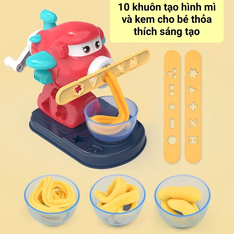 Đồ chơi DIY máy bay làm mì/kem từ đất nặn cho bé phát triển sự sáng tạo - Đồ chơi cho trẻ NS Kids