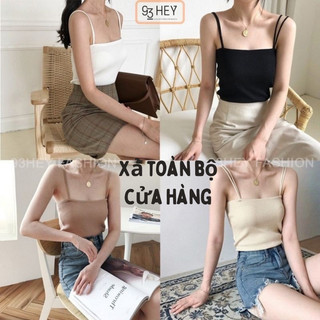 Áo hai dây dệt kim 93HEY áo hai dây len tăm màu trơn thời trang Hàn Quốc AHD01