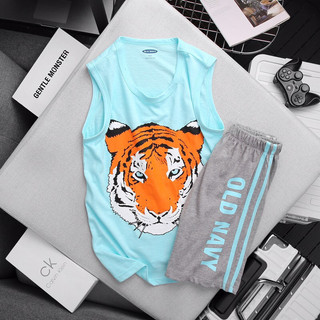 Bộ Ba lỗ cotton bé trai size đại