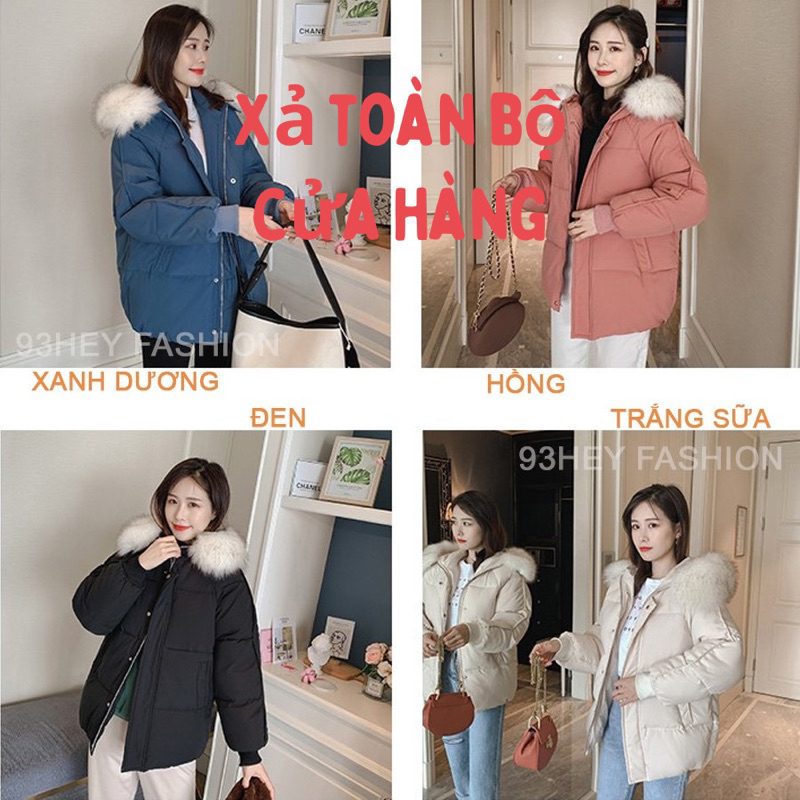 Áo khoác phao béo đại hàn gân chất lì mũ lông siêu ấm Quảng Châu 93HEY AKP02