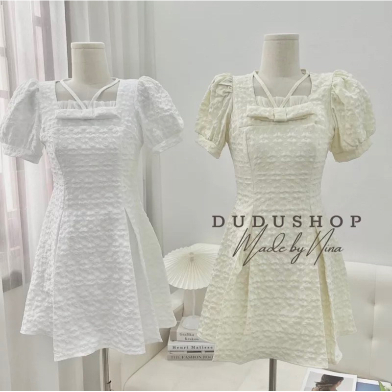 Sinee Dress Váy hoa cổ vuông dáng xoè mùa hè 2023 phong cách Hàn Quốc tiểu thư