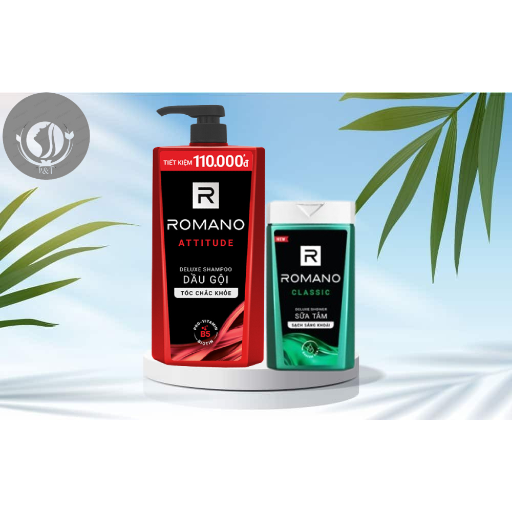 [Tặng Chai Sữa Tắm Classic 180g] Dầu Gội Romano Attitude 900g