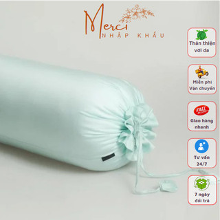 Vỏ gối ôm phi lụa cao cấp, dây rút, nhiều màu, kt 35x103cm by Merci