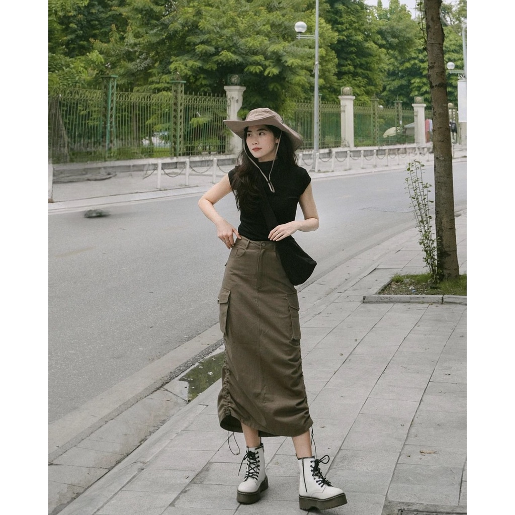 Chân Váy Kaki Rút Dây Túi Hộp Hottrend Siêu Hack Dáng Mã 089 | BigBuy360 - bigbuy360.vn