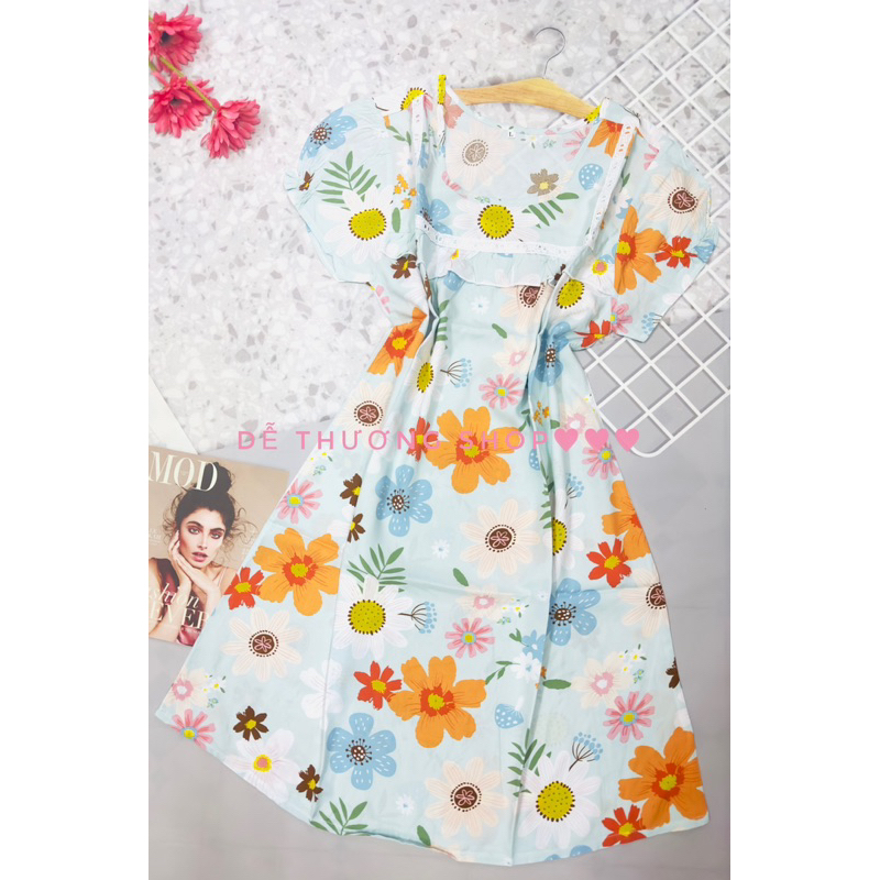 VÁY LANH-ĐẦM MẶC NHÀ TOLE LANH CÓ TAY SIZE L