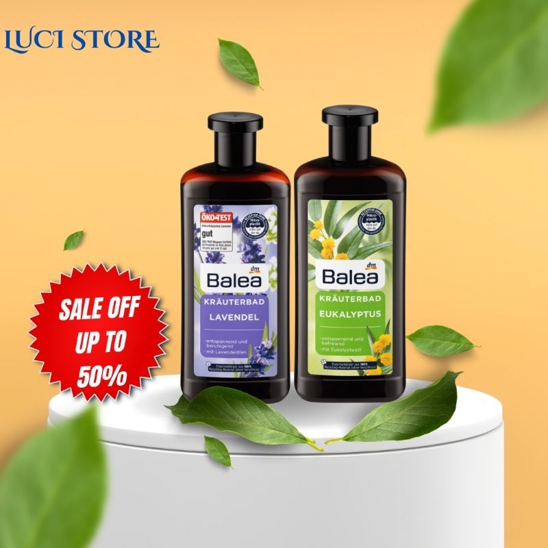 (Chuẩn hàng Đức) Tinh Dầu Tắm Thảo Dược Balea hoa oải hương và Bạch Đàn, 500ml