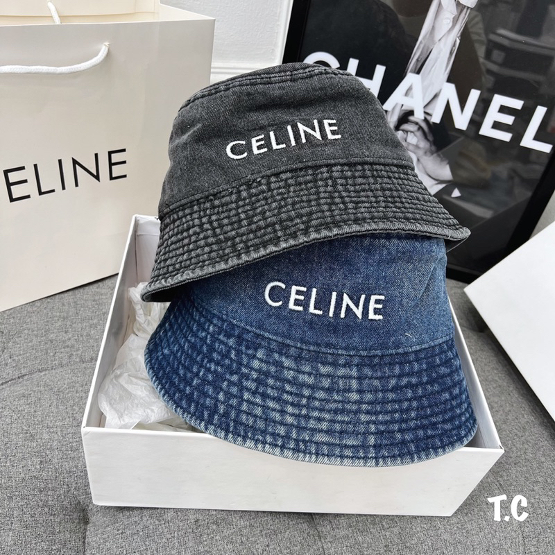 Mũ Bucket Bò C.e.l.i.n.e.l Cao Cấp, Mũ Nón Nam Nữ Chất Bò Mài Thêu Chữ Cá Tính