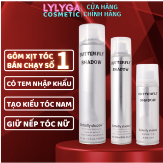 Gôm xịt tóc keo xịt tóc Butterfly Shadow 150ml 320ml 600ml Chính hãng chai Gôm bạc xịt giữ nếp tóc tạo kiểu nam nữ MN12