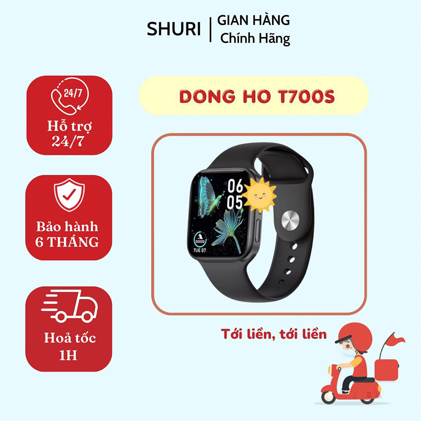 Đồng Hồ Thông Minh Seri 8 / Smart Watch T700S Hiwatch Pro Tràn Viền Khung Thép Nghe Gọi Bluetooth - Bảo Hành 5 Thán