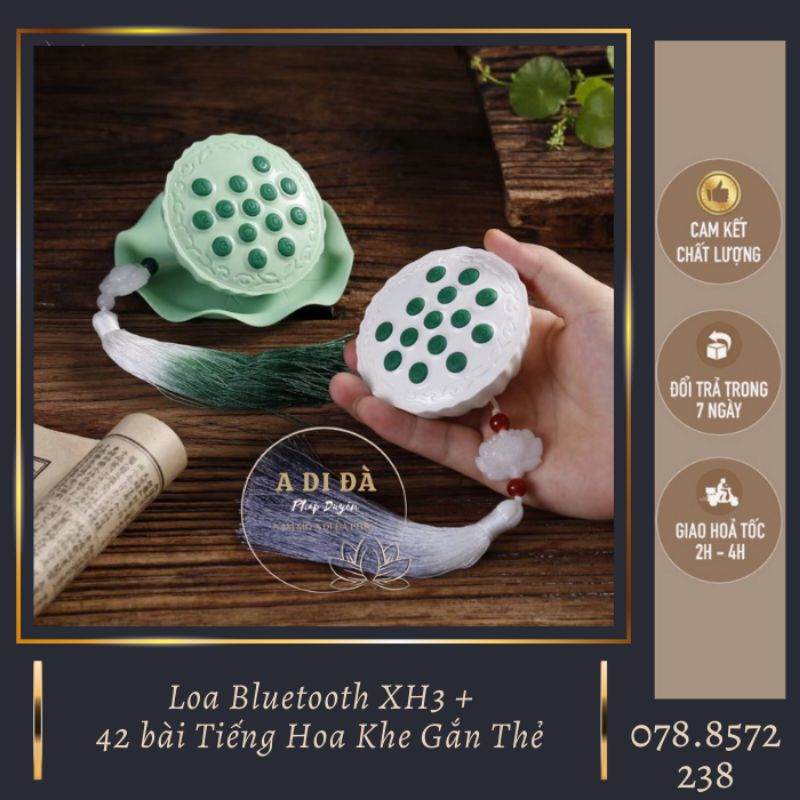 Loa Bluetooth máy nghe niệm Phật XH7 hình hoa sen