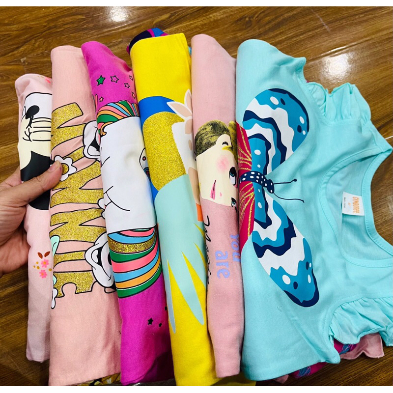 Bộ cotton bé gái, áo thun+chân váy 2 tầng