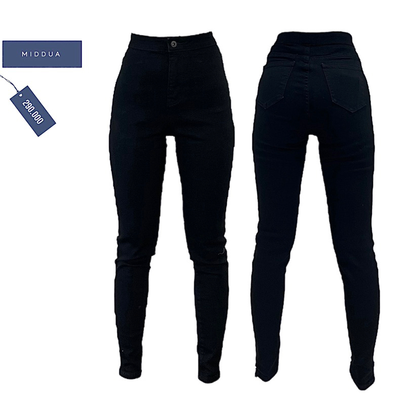 JN120 Skinny cạp liền đen
