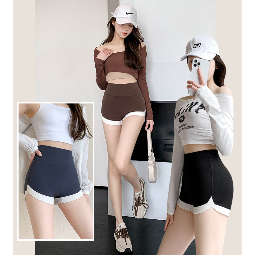 Quần đùi nữ big size lưng cao tập thể thao, quần tập gym nữ big size ôm body co giãn thoáng khí QDG0