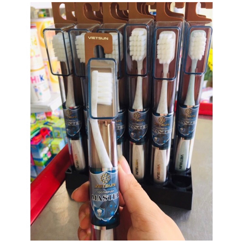 Bàn chải đánh răng lông mềm Master VIETSUN sợi tơ kháng khuẩn sạch khoang miệng