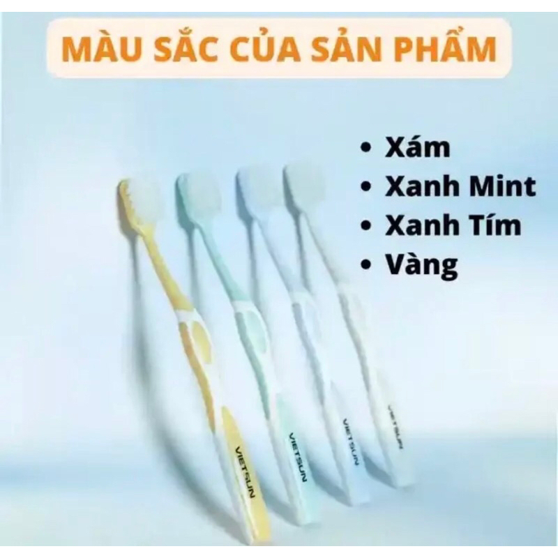 Bàn chải đánh răng lông mềm Master VIETSUN sợi tơ kháng khuẩn sạch khoang miệng
